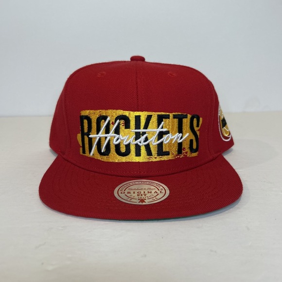Mitchell & Ness Other - Mitchell & Ness Houston Rockets Snapback Mens Red Retro Paint HWC Hat Cap Sports